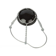 Champagnehætte, sort top, 38 mm