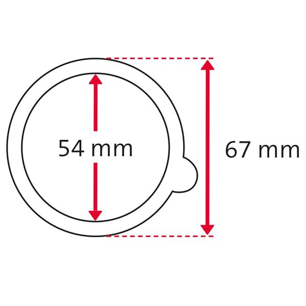 Kumirenkaat / tiivisteet säilöntäpurkkeihin, Weck, 54 x 67 mm, 10 kpl