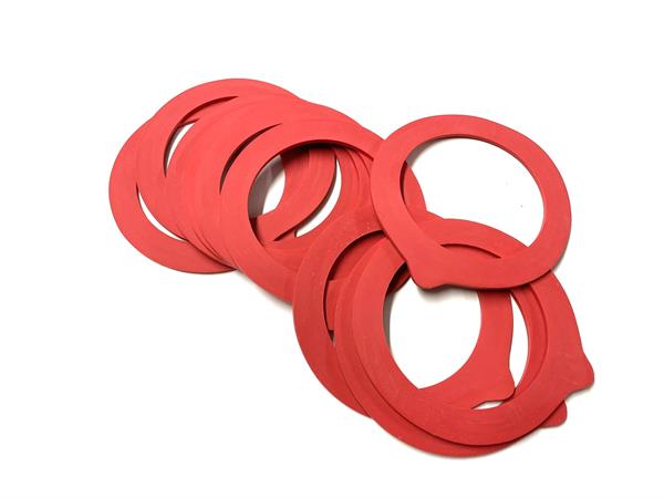 Gummiringe / Pakninger til henkogningsglas, røde, 75 x 101 mm, 10 stk