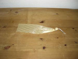 Hukki V -kuori verkolla kestomakkaroille, halk. 5 cm / pituus 30 cm, 1 kpl
