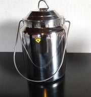Mælkespand / Mælkejunge med hank og låg, rustfrit stål. (6 liter), 2. sortering