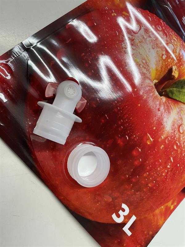 Pouch-up pussi / seisova pussi omenakuviolla, 3 litraa. 1 kpl