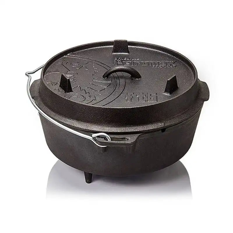 Dutch oven / valurautapata nuotiolle ja grilliin – Petromax FT6, 6,1 litraa