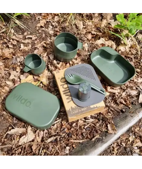 Ruokailusetti nuotioruokaan ja retkille – Wildo® Camp-A-Box Complete